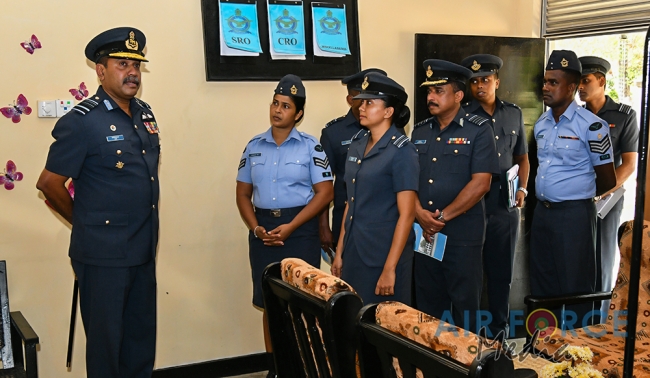 Commander's Inspection of SLAF Station Weerawila