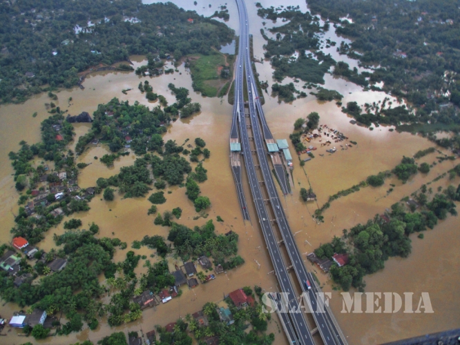 SLAF Conducted Helicopter Recce To Assess Flood Damage and Assistance