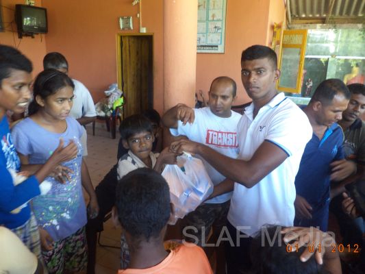 Members of the SLAF Wresting Pool Visit to “Arunoodaya Foundation” at Waikkal