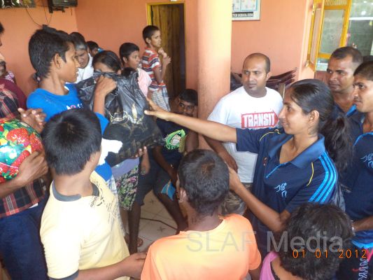 Members of the SLAF Wresting Pool Visit to “Arunoodaya Foundation” at Waikkal