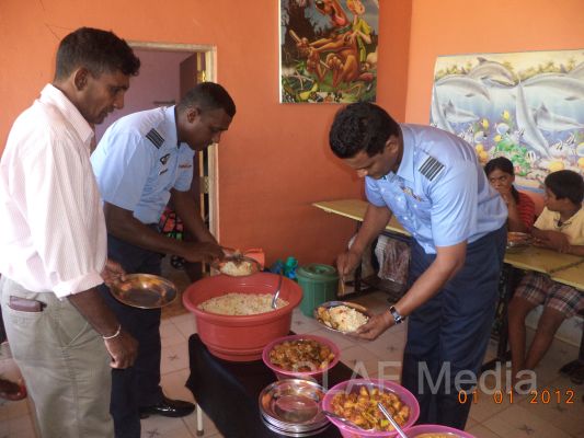 Members of the SLAF Wresting Pool Visit to “Arunoodaya Foundation” at Waikkal