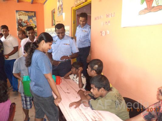 Members of the SLAF Wresting Pool Visit to “Arunoodaya Foundation” at Waikkal