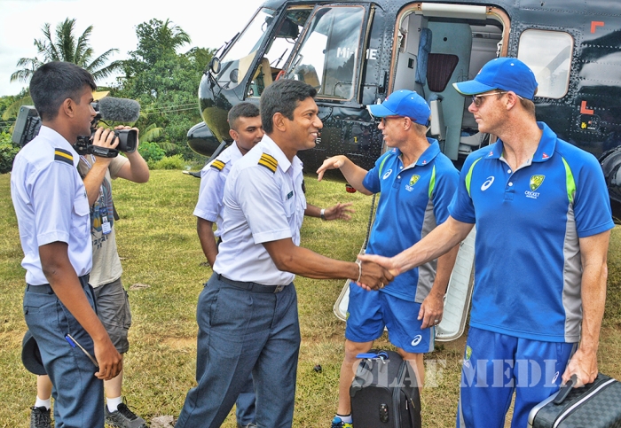 Helitours Flight for Australian Cricket Team from Pallekele to Koggala