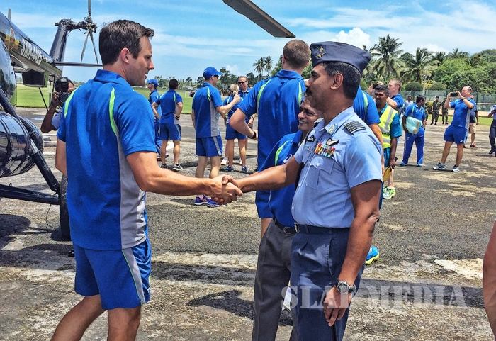 Helitours Flight for Australian Cricket Team from Pallekele to Koggala