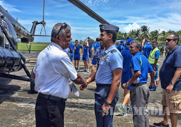 Helitours Flight for Australian Cricket Team from Pallekele to Koggala
