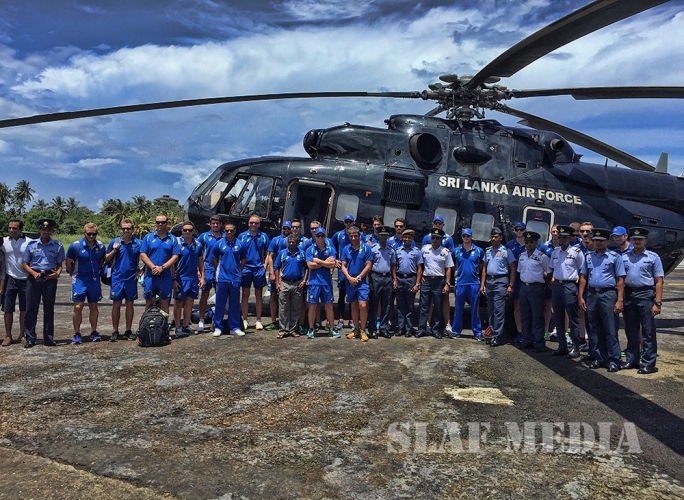 Helitours Flight for Australian Cricket Team from Pallekele to Koggala