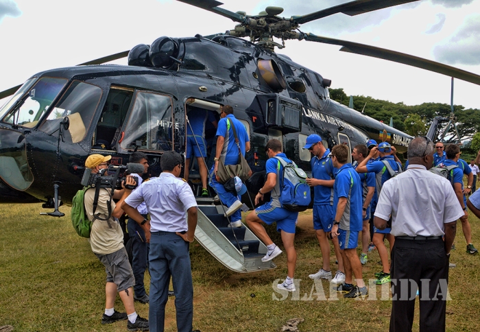 Helitours Flight for Australian Cricket Team from Pallekele to Koggala