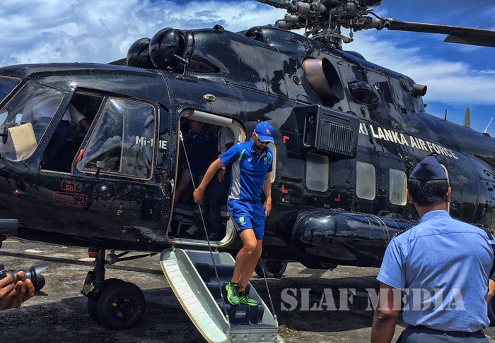 Helitours Flight for Australian Cricket Team from Pallekele to Koggala