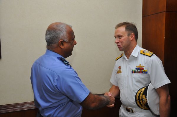 Commander
of the Border Protection Command (Australia) visits AFHQ.