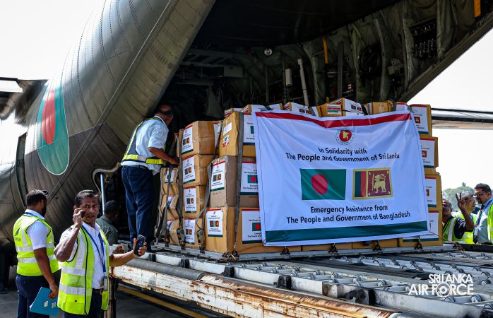 BANGLADESH AIR FORCE C-130J AIRCRAFT ARRIVES WITH HUMANITARIAN ASSISTANCE