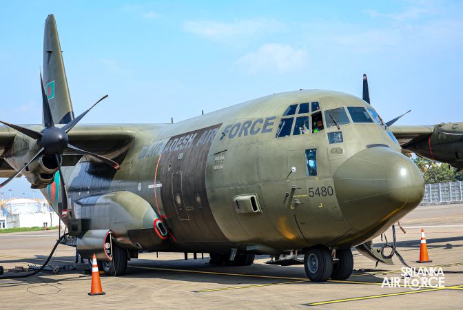 BANGLADESH AIR FORCE C-130J AIRCRAFT ARRIVES WITH HUMANITARIAN ASSISTANCE
