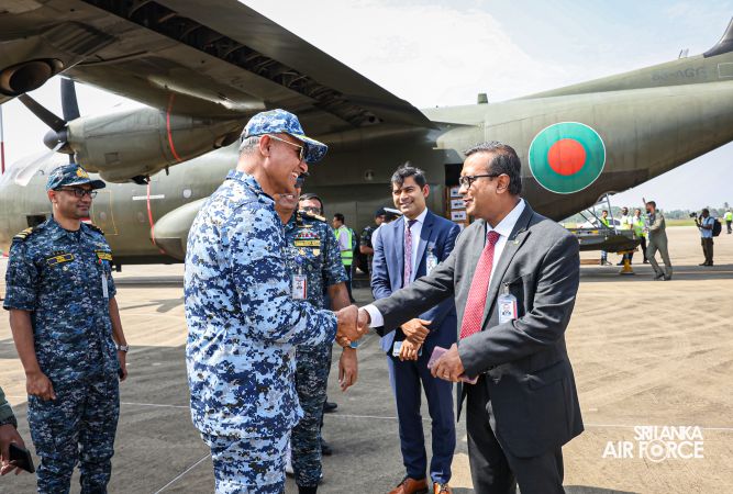 BANGLADESH AIR FORCE C-130J AIRCRAFT ARRIVES WITH HUMANITARIAN ASSISTANCE