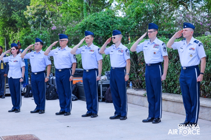 The Sri Lanka Air Force Performing Arts Wing joined the United States Air Force Band of the Pacific