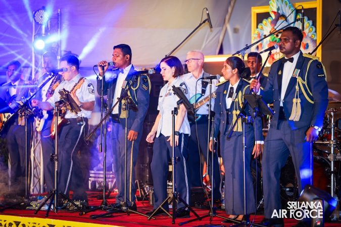 The Sri Lanka Air Force Performing Arts Wing joined the United States Air Force Band of the Pacific