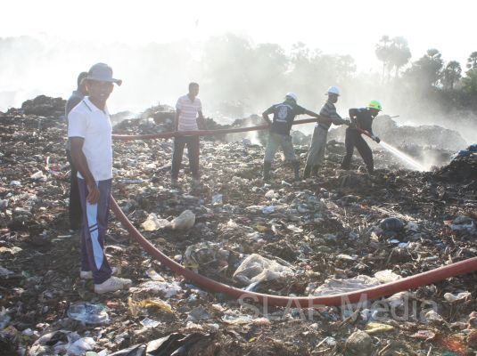 Air Force Fire Fighters at Task