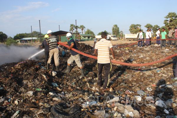 Air Force Fire Fighters at Task