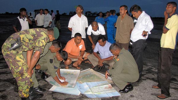 46 Rescued by SLAF Choppers from Batti Floods