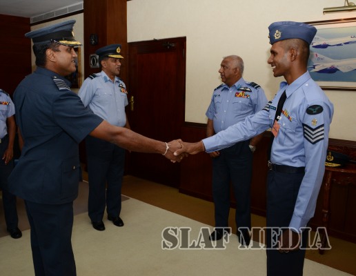 Best Airman 2014 Award Winner F/Sgt Jayathilake NR Promoted to the Rank of Warrant Officer
