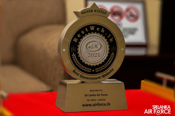 ‘www.airforce.lk’ WINS SILVER AWARD AT BEST WEB COMPETITION 2021