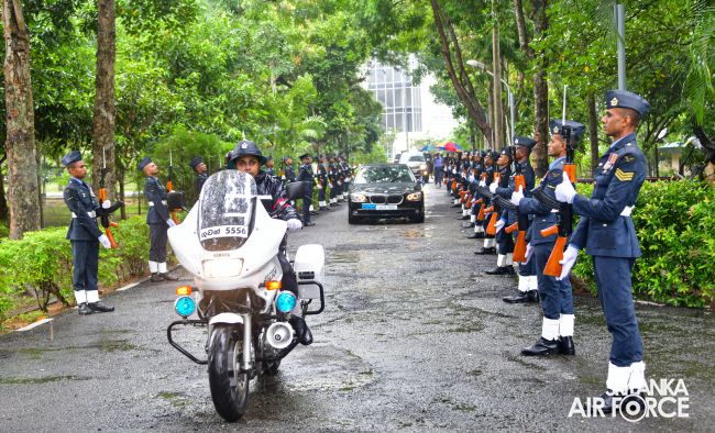 COMMANDER'S INSPECTION AT SLAF STATION BANDARANAIKE INTERNATIONAL AIRPORT KATUNAYAKE
