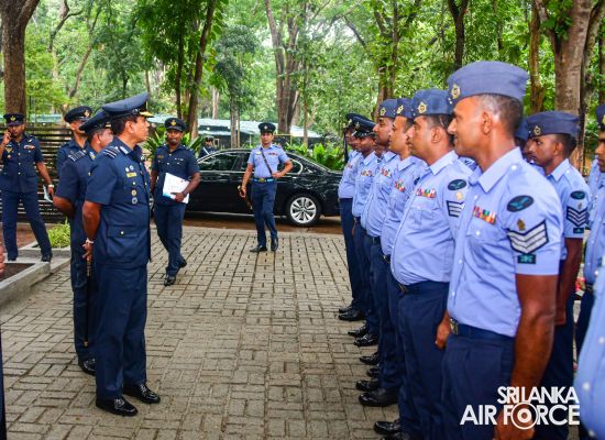 COMMANDER'S INSPECTION AT SLAF STATION BANDARANAIKE INTERNATIONAL AIRPORT KATUNAYAKE