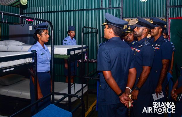 COMMANDER'S INSPECTION AT SLAF STATION BANDARANAIKE INTERNATIONAL AIRPORT KATUNAYAKE