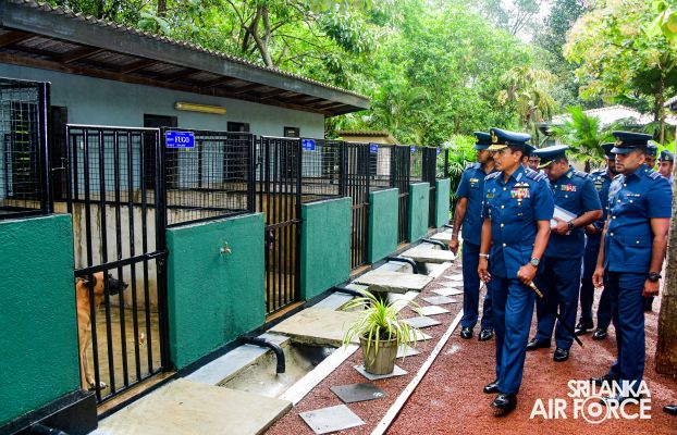COMMANDER'S INSPECTION AT SLAF STATION BANDARANAIKE INTERNATIONAL AIRPORT KATUNAYAKE