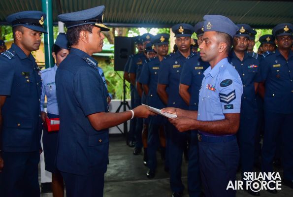 COMMANDER'S INSPECTION AT SLAF STATION BANDARANAIKE INTERNATIONAL AIRPORT KATUNAYAKE