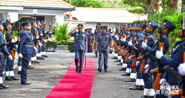 COMMANDER'S INSPECTION AT SLAF STATION BANDARANAIKE INTERNATIONAL AIRPORT KATUNAYAKE