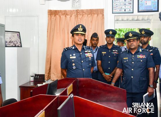 COMMANDER'S INSPECTION AT SLAF STATION BANDARANAIKE INTERNATIONAL AIRPORT KATUNAYAKE