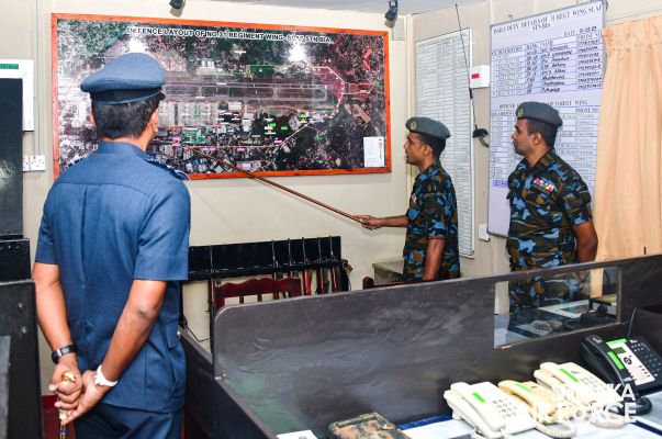 COMMANDER'S INSPECTION AT SLAF STATION BANDARANAIKE INTERNATIONAL AIRPORT KATUNAYAKE