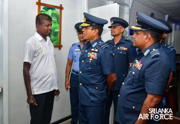 COMMANDER'S INSPECTION AT SLAF STATION BANDARANAIKE INTERNATIONAL AIRPORT KATUNAYAKE