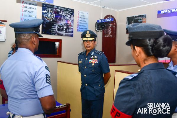 COMMANDER'S INSPECTION AT SLAF STATION BANDARANAIKE INTERNATIONAL AIRPORT KATUNAYAKE