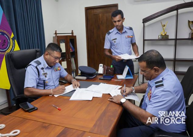 CHANGE OF COMMAND AT SLAF STATION BANDARANAIKE INTERNATIONAL AIRPORT