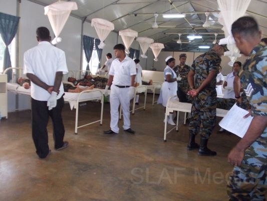 A blood donation campaign was organized by Sri Lanka Air Force Station Mullaittivu