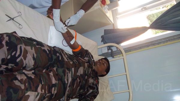 A blood donation campaign was organized by Sri Lanka Air Force Station Mullaittivu