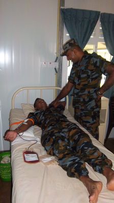 A blood donation campaign was organized by Sri Lanka Air Force Station Mullaittivu