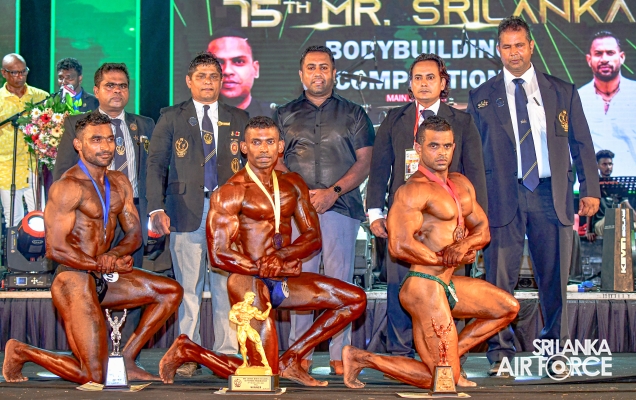 SLAF
BODYBUILDERS SHINE AT THE 75TH MR SRI LANKA BODYBUILDING COMPETITION