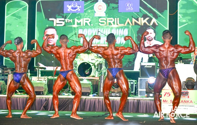 SLAF
BODYBUILDERS SHINE AT THE 75TH MR SRI LANKA BODYBUILDING COMPETITION