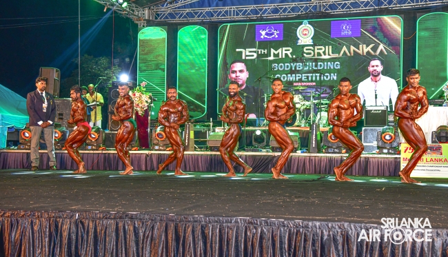 SLAF
BODYBUILDERS SHINE AT THE 75TH MR SRI LANKA BODYBUILDING COMPETITION