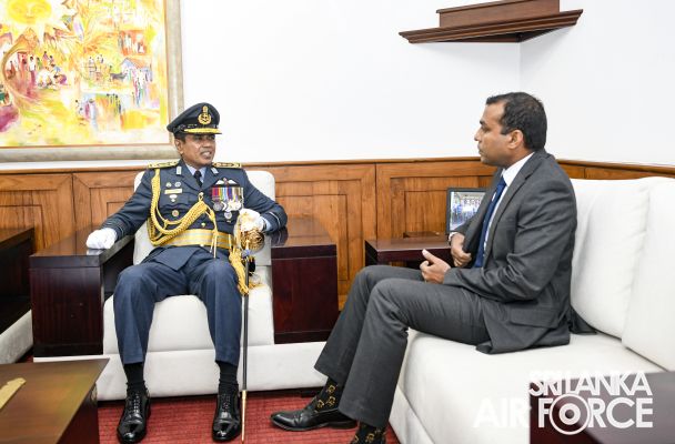 The
Commander of the Air Force, Air Marshal Udeni Rajapaksa