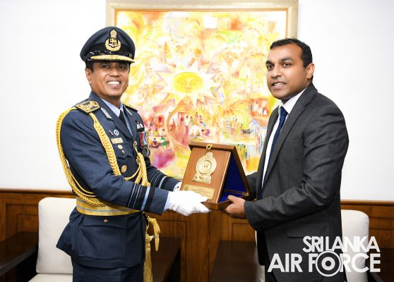 The
Commander of the Air Force, Air Marshal Udeni Rajapaksa