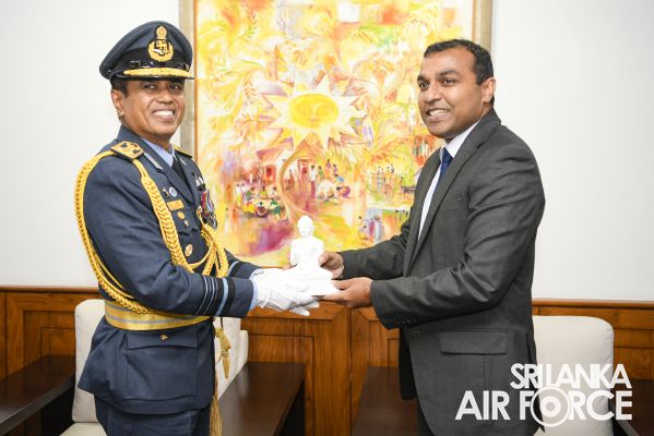 The
Commander of the Air Force, Air Marshal Udeni Rajapaksa