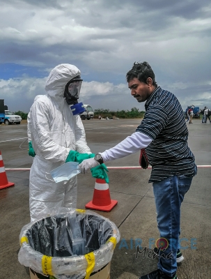 SLAF CBRNE Wing Disinfects 235 Passengers who arrived at Mattala Rajapaksa International Airport