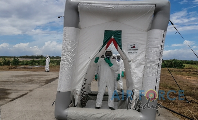SLAF CBRNE Wing Disinfects 235 Passengers who arrived at Mattala Rajapaksa International Airport