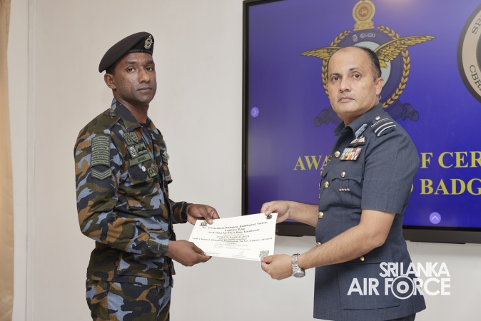 CERTIFICATE AND BADGE AWARDING CEREMONY OF NO. 06 CBRNE ADVANCED COURSE