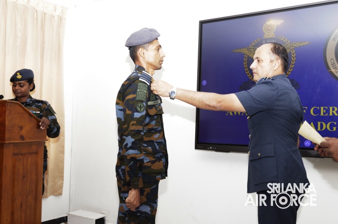 CERTIFICATE AND BADGE AWARDING CEREMONY OF NO. 06 CBRNE ADVANCED COURSE