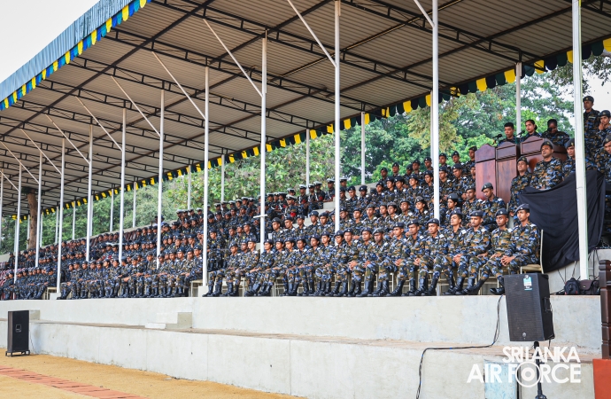 FALL OUT PARADE OF REGULAR, DIRECT ENTRY AND VOLUNTEER AIRMEN AND AIRWOMEN HELD AT SLAF ACADEMY CHINA BAY