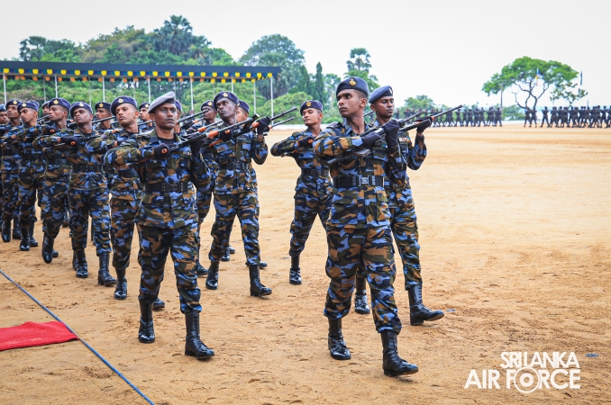 FALL OUT PARADE OF REGULAR, DIRECT ENTRY AND VOLUNTEER AIRMEN AND AIRWOMEN HELD AT SLAF ACADEMY CHINA BAY