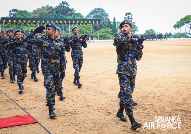 FALL OUT PARADE OF REGULAR, DIRECT ENTRY AND VOLUNTEER AIRMEN AND AIRWOMEN HELD AT SLAF ACADEMY CHINA BAY